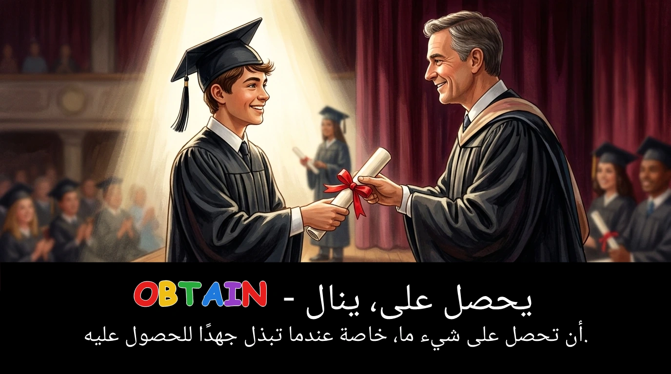 Arabic Illustration for obtain